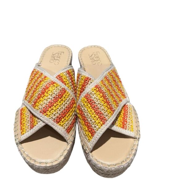 Franco Sarto Women's Multicolor Woven Sandals, Size 7 - Picture 1 of 8